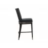 Sunpan Alister Counter Stool in Bravo Black / Abbington Black - Side - Sunpan Alister Counter Stool in Bravo Black / Abbington Black - Side