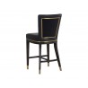 Sunpan Alister Counter Stool in Bravo Black / Abbington Black - Back Angled