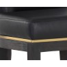 Sunpan Alister Counter Stool in Bravo Black / Abbington Black - Seat Close-up