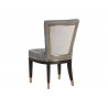Sunpan Alister Dining Chair in Bravo Metal / Polo Club Stone - Back Angled