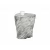 Sunpan Dali End Table In Marble Look And Grey - Front with Decor - Sunpan Dali End Table In Marble Look And Grey - Front with Decor