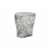 Sunpan Dali End Table In Marble Look And Grey - Angled - Sunpan Dali End Table In Marble Look And Grey - Angled