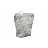 Sunpan Dali End Table In Marble Look And Grey - Front with Decor