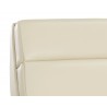 Sunpan Brandon Recliner in Astoria Cream Leather - Seat Back Close-up