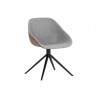 Sunpan Mccoy Swivel Dining Chair Side November Grey / Cinnamon Brown