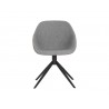 Sunpan Mccoy Swivel Dining Chair Front November Grey / Nightfall Black