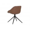 Sunpan Mccoy Swivel Dining Chair Back November Grey / Cinnamon Brown