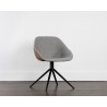 Sunpan Mccoy Swivel Dining Chair November Grey / Cinnamon Brown