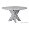 Sunpan Cypher Dining Table Top in Marble Look And Grey - In Grey Frame