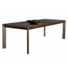 Sunpan Claire Extension Dining Table - 78.75" To 94.5" - Angled with Decor