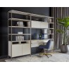 Sunpan Ambrose Modular Wall Desk in Champagne Gold And Cream - Lifestyle