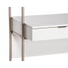 Sunpan Ambrose Modular Wall Desk in Champagne Gold And Cream - Drawer Top Angled