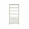 Ambrose Modular Bookcase in Champagne Gold And Cream - Large - Front - Ambrose Modular Bookcase in Champagne Gold And Cream - Large - Front