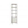 Ambrose Modular Bookcase in Champagne Gold and Cream - Angled