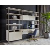 Ambrose Modular Bookcase in Champagne Gold and Cream - Lifestyle