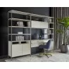 Ambrose Modular Bookcase in Champagne Gold and Cream - Lifestyle - Ambrose Modular Bookcase in Champagne Gold and Cream - Lifestyle