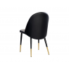 Sunpan Klein Dining Chair in Dillon Stratus / Dillon Black - Back View