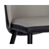Sunpan Klein Dining Chair in Dillon Stratus / Dillon Black - Seat Close-up