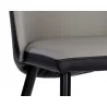 Sunpan Klein Dining Chair in Dillon Stratus / Dillon Black - Seat Close-up - Sunpan Klein Dining Chair in Dillon Stratus / Dillon Black - Seat Close-up