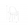 Sunpan Klein Dining Chair - With Dimensions