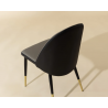 Sunpan Klein Dining Chair in Dillon Stratus / Dillon Black - Top Back Angled