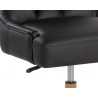 Sunpan Delilah Office Chair in Dillon Black - Seat Close-up