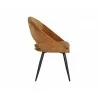 Sunpan Capaldi Dining Chair In Nono Tapenade Gold - Side - Sunpan Capaldi Dining Chair In Nono Tapenade Gold - Side
