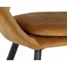 Sunpan Capaldi Dining Chair In Nono Tapenade Gold - Seat Close-up - Sunpan Capaldi Dining Chair In Nono Tapenade Gold - Seat Close-up