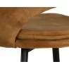 Sunpan Capaldi Dining Chair In Nono Tapenade Gold - Side Close-up - Sunpan Capaldi Dining Chair In Nono Tapenade Gold - Side Close-up