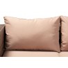 Light Brown Upholstered and Brown Finish - Pillow