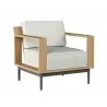 Sunpan Cagliari Armchair in Palazzo Cream - Angled - Sunpan Cagliari Armchair in Palazzo Cream - Angled