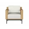 Sunpan Cagliari Armchair in Palazzo Cream - Front - Sunpan Cagliari Armchair in Palazzo Cream - Front