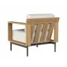 Sunpan Cagliari Armchair in Palazzo Cream - Back Angled - Sunpan Cagliari Armchair in Palazzo Cream - Back Angled