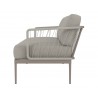 Sunpan Catania Sofa In Dark Grey And Copacabana Grey - Side