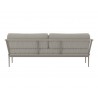 Sunpan Catania Sofa In Dark Grey And Copacabana Grey - Back View