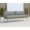 Sunpan Catania Sofa In Dark Grey And Copacabana Grey - Angled Lifestyle - Sunpan Catania Sofa In Dark Grey And Copacabana Grey - Angled Lifestyle