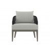 Sunpan Capri Lounge Chair In Smoke Grey And Copacabana Marble - Front