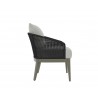 Sunpan Capri Lounge Chair In Smoke Grey And Copacabana Marble - Side