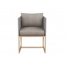 Sunpan Crete Dining Armchair In Natural And Palazzo Taupe - Front