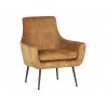 Sunpan Aletta Lounge Chair in Nono Tapenade Gold - Angled
