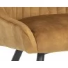 Sunpan Chardon Dining Chair in Tapenade Gold - Seat Close-up - Sunpan Chardon Dining Chair in Tapenade Gold - Seat Close-up