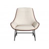 Sunpan Lucier Lounge Chair Belfast Oatmeal / Bravo Cognac - Front Angle