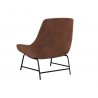 Sunpan Lucier Lounge Chair Belfast Oatmeal / Bravo Cognac - Back Side Angle