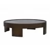 Brunetto Coffee Table - Large - Dark Brown - Angled - Brunetto Coffee Table - Large - Dark Brown - Angled