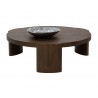 Sunpan Alouette Coffee Table in Dark Brown - Front View