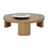 Sunpan Alouette Coffee Table in Aged Oak - Front View