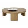 Sunpan Alouette Coffee Table in Aged Oak - Front View - Sunpan Alouette Coffee Table in Aged Oak - Front View