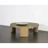 Sunpan Alouette Coffee Table in Aged Oak - Angled View - Sunpan Alouette Coffee Table in Aged Oak - Angled View