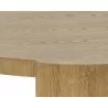 Sunpan Alouette Coffee Table in Aged Oak - Table Edge Close-up - Sunpan Alouette Coffee Table in Aged Oak - Table Edge Close-up