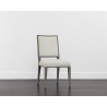 Sunpan Aurelia Dining Chair in Ash Grey and Linoso Ivory - Angled View